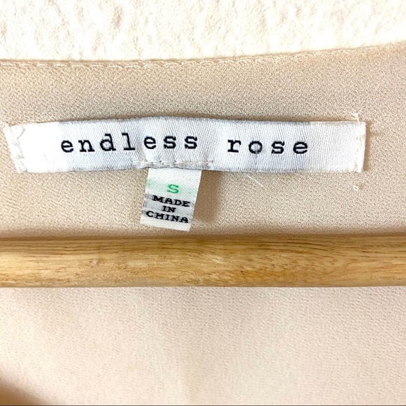 Endless Rose Ivory Silver Sequin Boho Blouse Top S - Picture 4 of 6